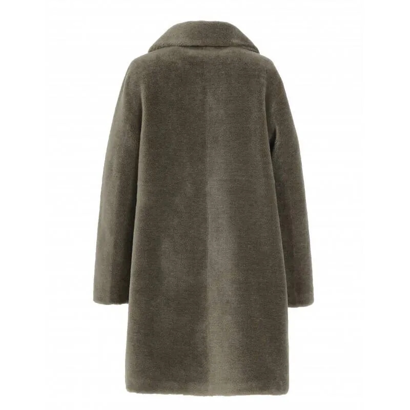 100% pale green wool reversible coat “64006”