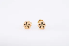 18k Yellow Gold Geometric Stud Earrings (0.97g.)