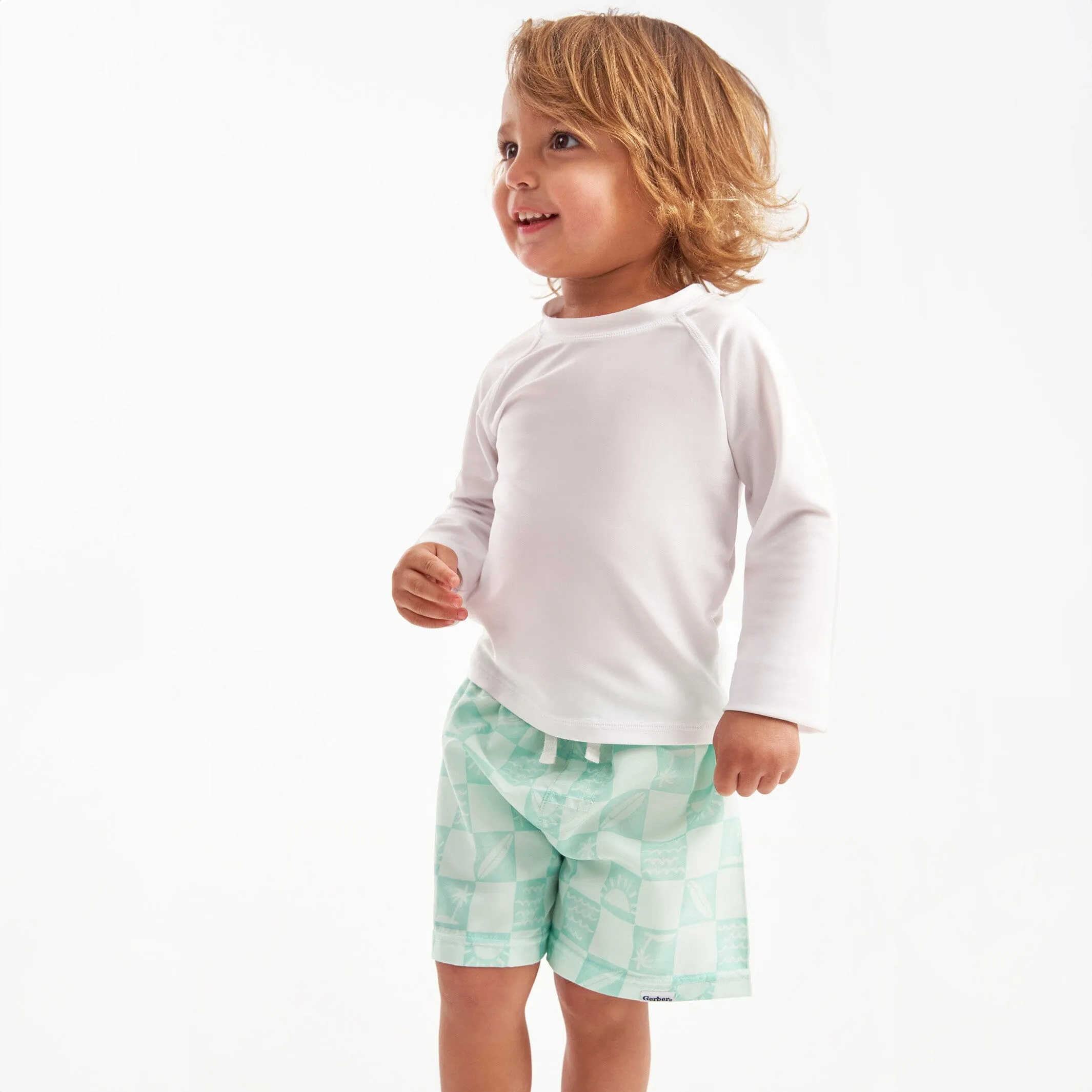 2-Pack Baby & Toddler Boys UPF 50+ Surf Swim Trunks