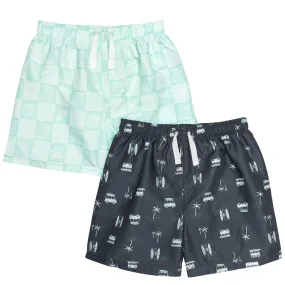 2-Pack Baby & Toddler Boys UPF 50+ Surf Swim Trunks