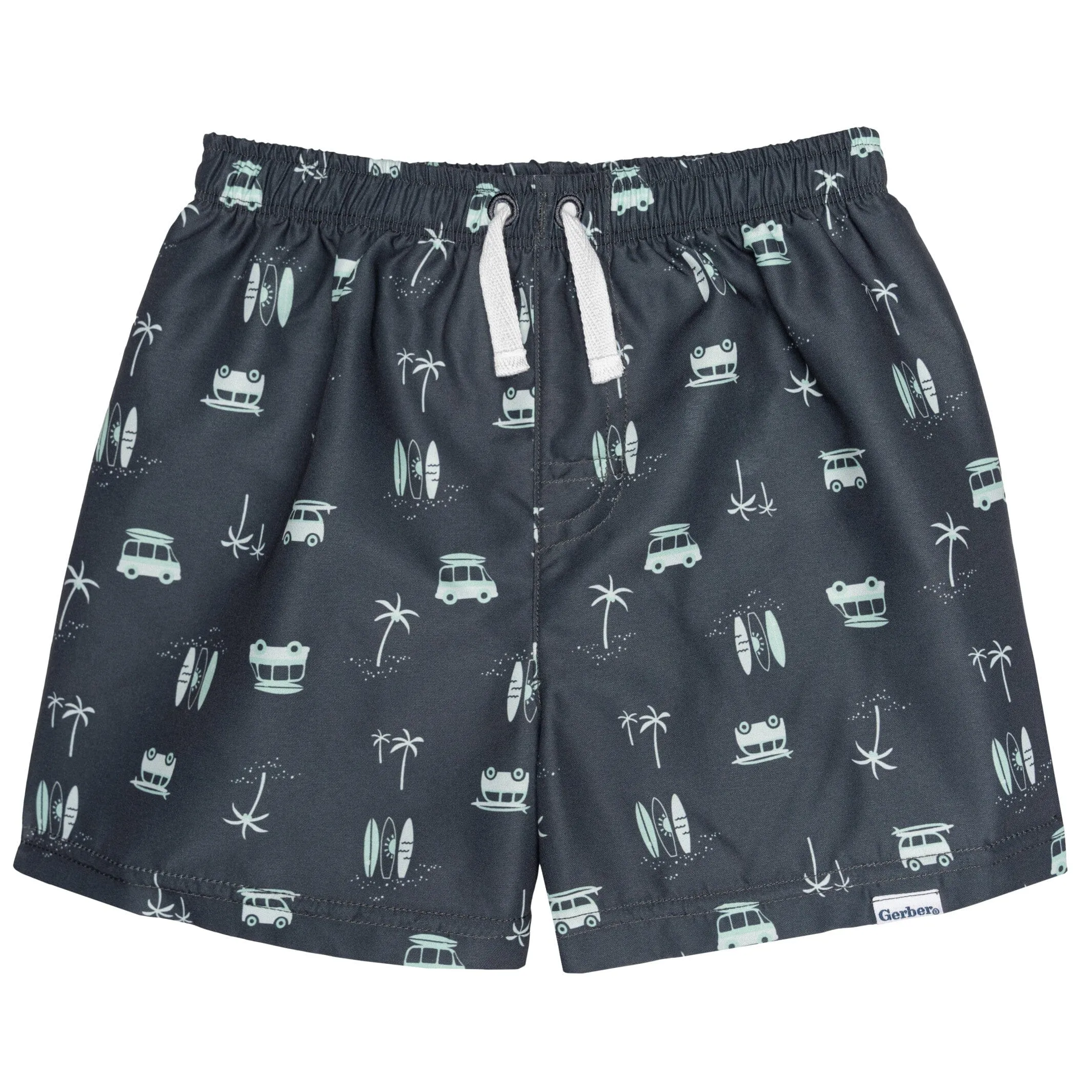 2-Pack Baby & Toddler Boys UPF 50+ Surf Swim Trunks