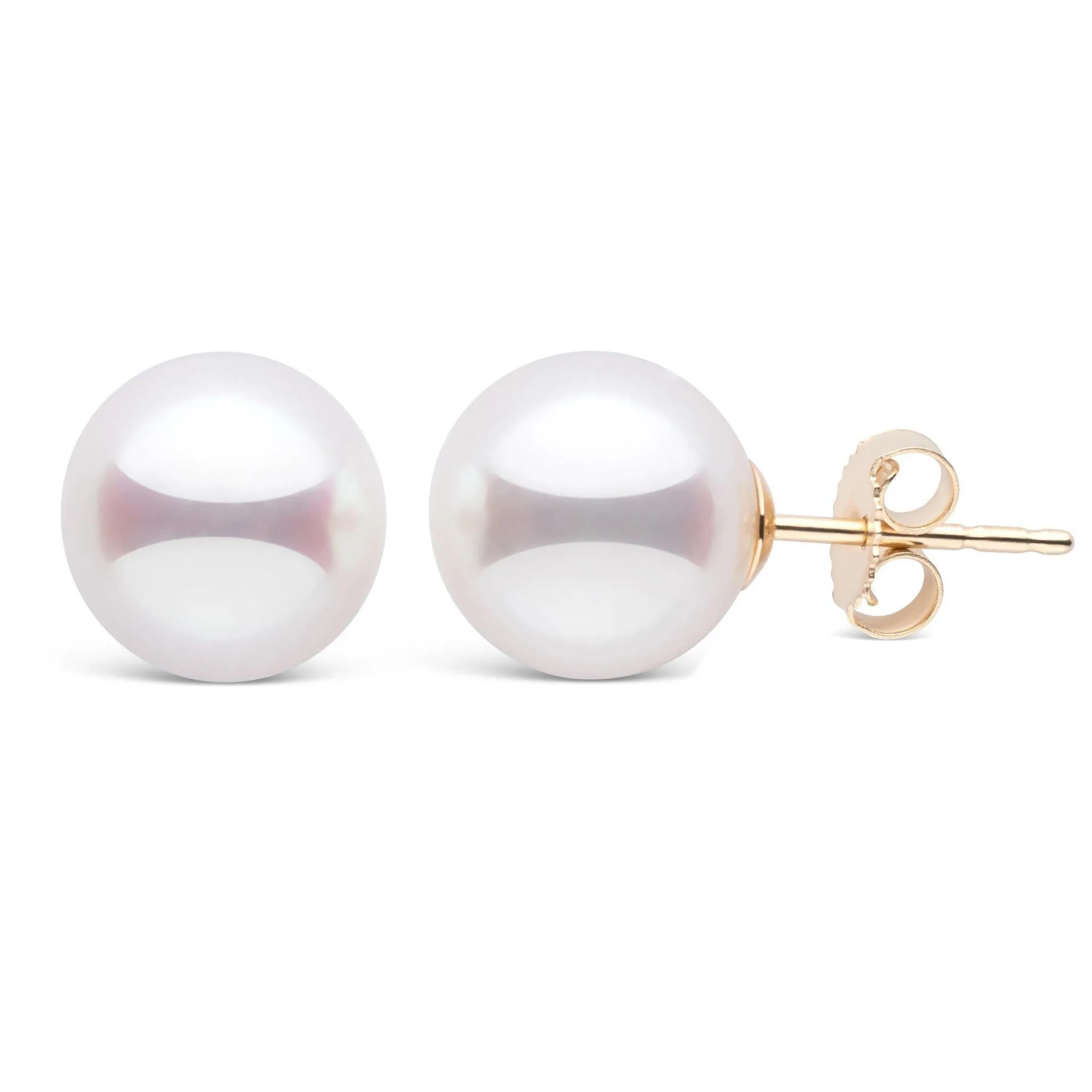 9.0-9.5 mm White Akoya AAA Pearl Stud Earrings