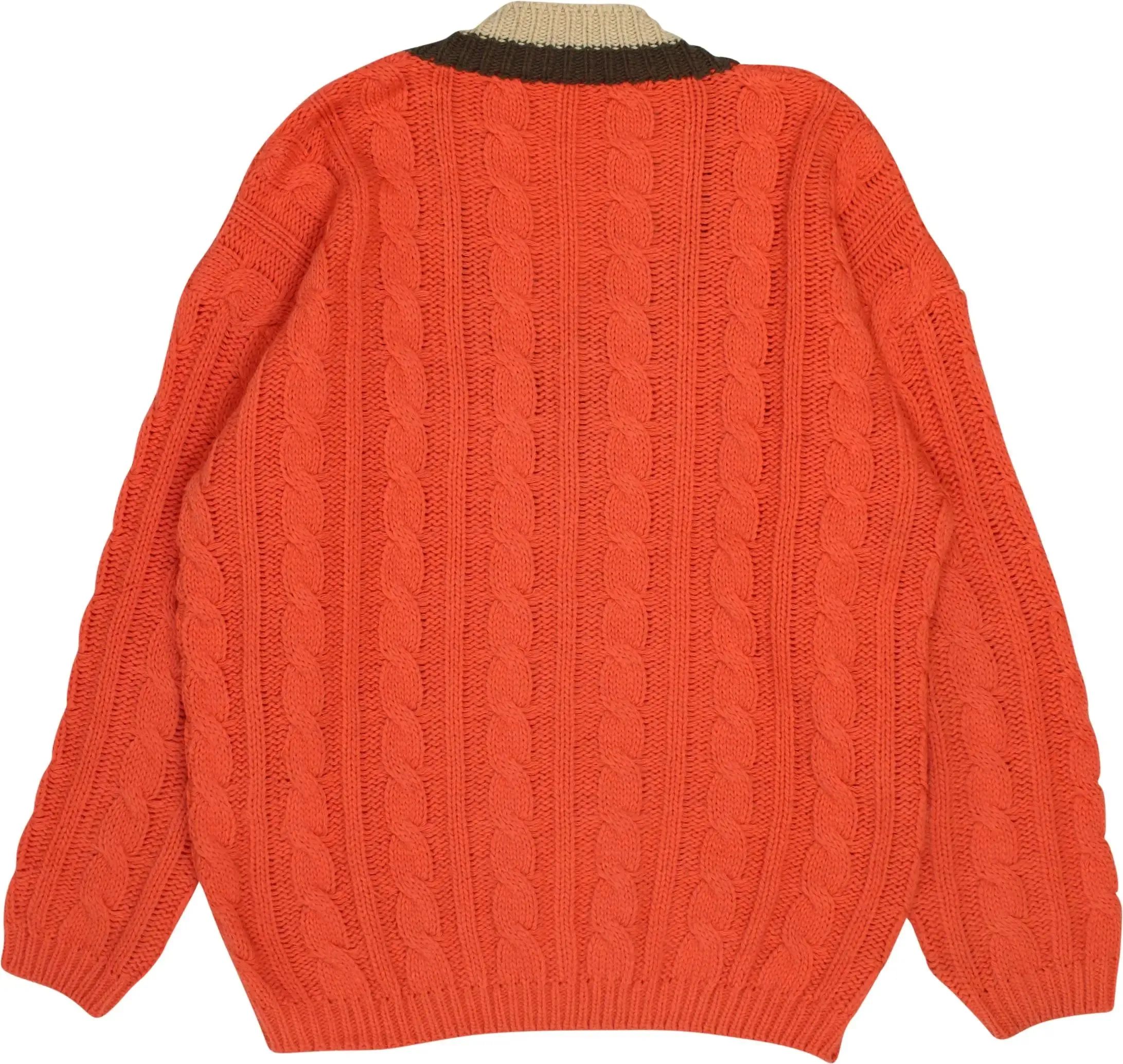 90s Coral Cable Knite V-Neck Jumper | ThriftTale