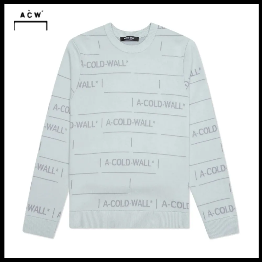 A-COLD-WALL  |Crew Neck Monogram Wool Street Style Long Sleeves Logo