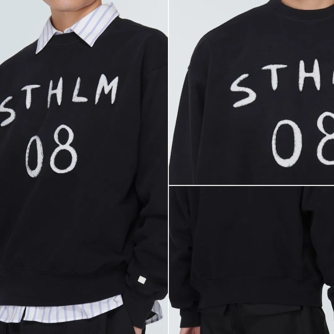 Acne Studios  |Crew Neck Street Style Long Sleeves Plain Cotton Logo