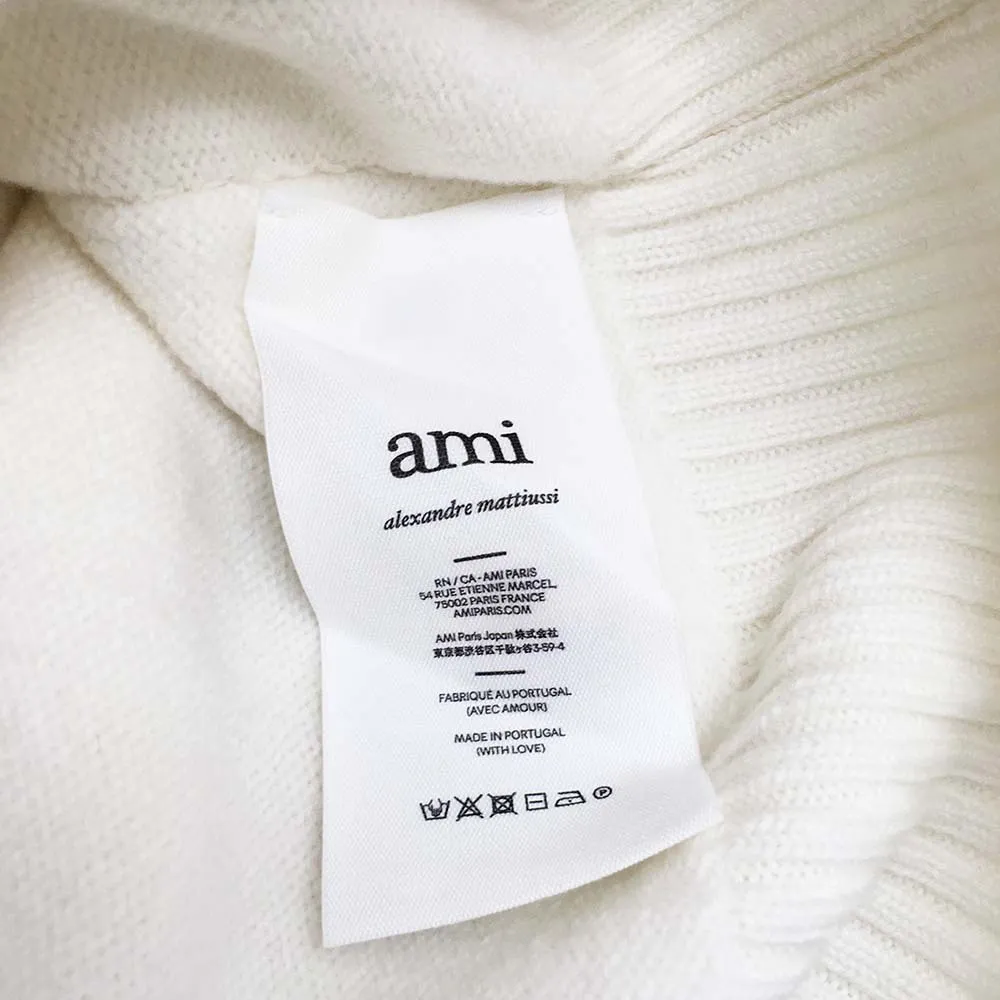 AMI PARIS  |Crew Neck Heart Unisex Wool Long Sleeves Logo Designers