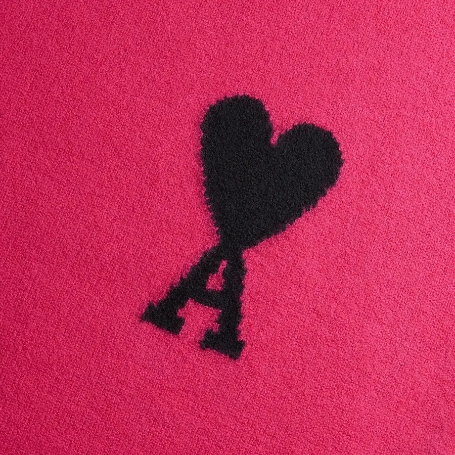 AMI PARIS  |Crew Neck Heart Unisex Wool Oversized Logo Designers