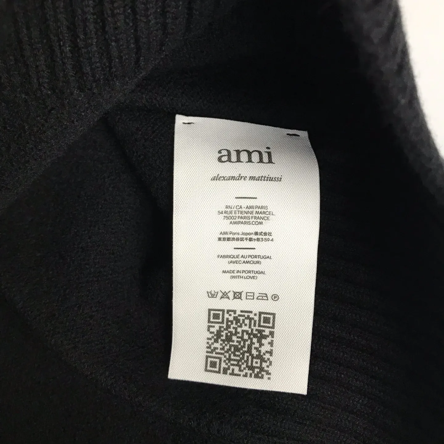 AMI PARIS  |Heart Unisex Wool Long Sleeves Plain Oversized Logo