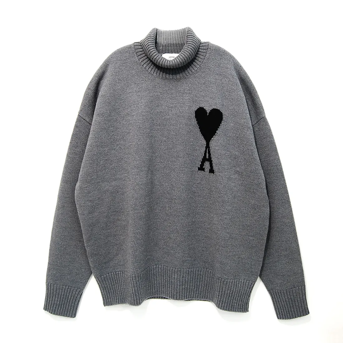 AMI PARIS  |Unisex Street Style Long Sleeves Logo Designers Sweaters