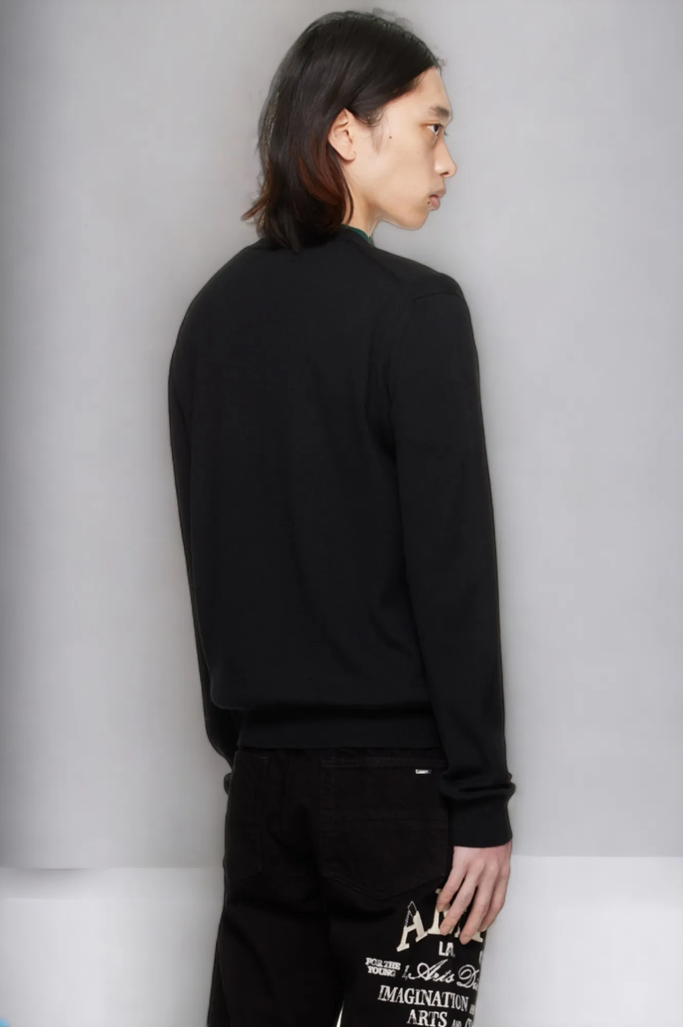 AMIRI  |Crew Neck Unisex Wool Street Style Long Sleeves Plain Cotton