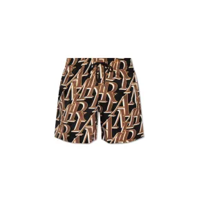 AMIRI STACKED PRINT SWIM TRUNKS - BLACK