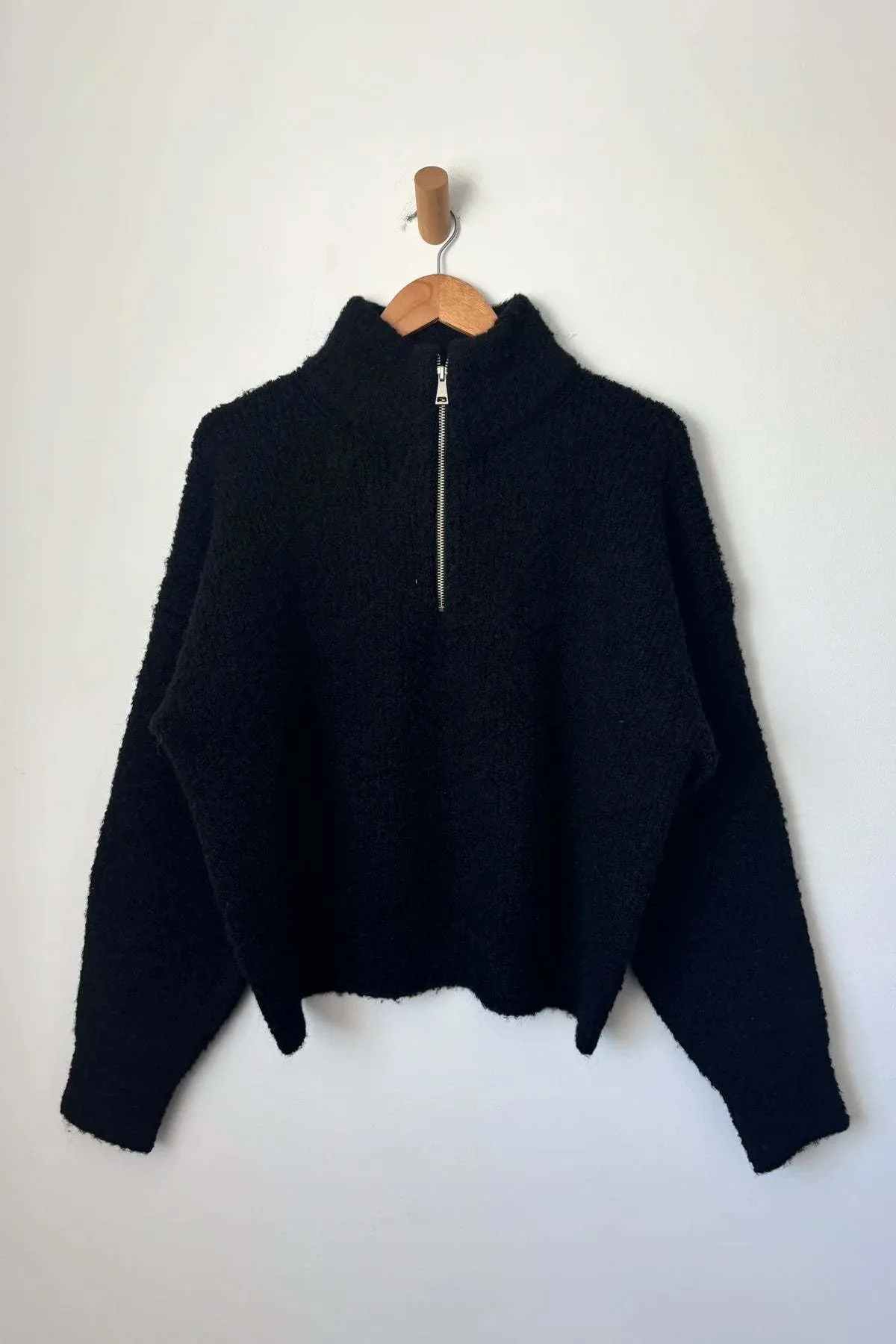 Andre Half Zip Sweater - Black