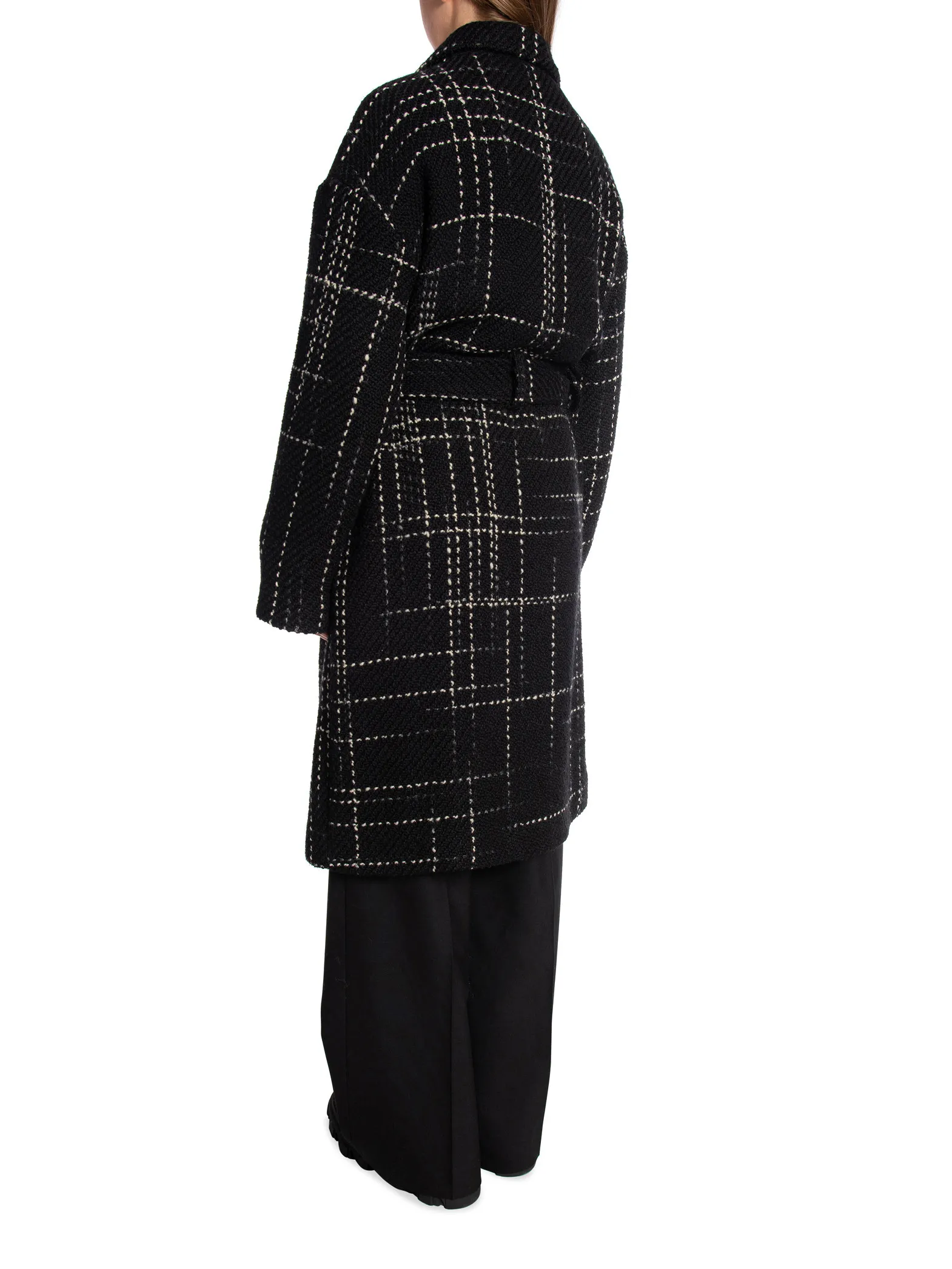 ANINE BING COAT NORMA BLACK PLAID