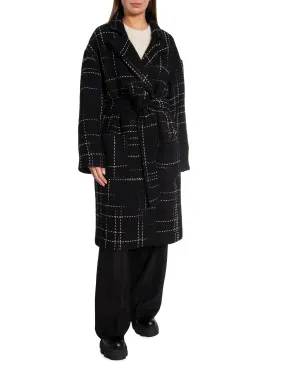 ANINE BING COAT NORMA BLACK PLAID