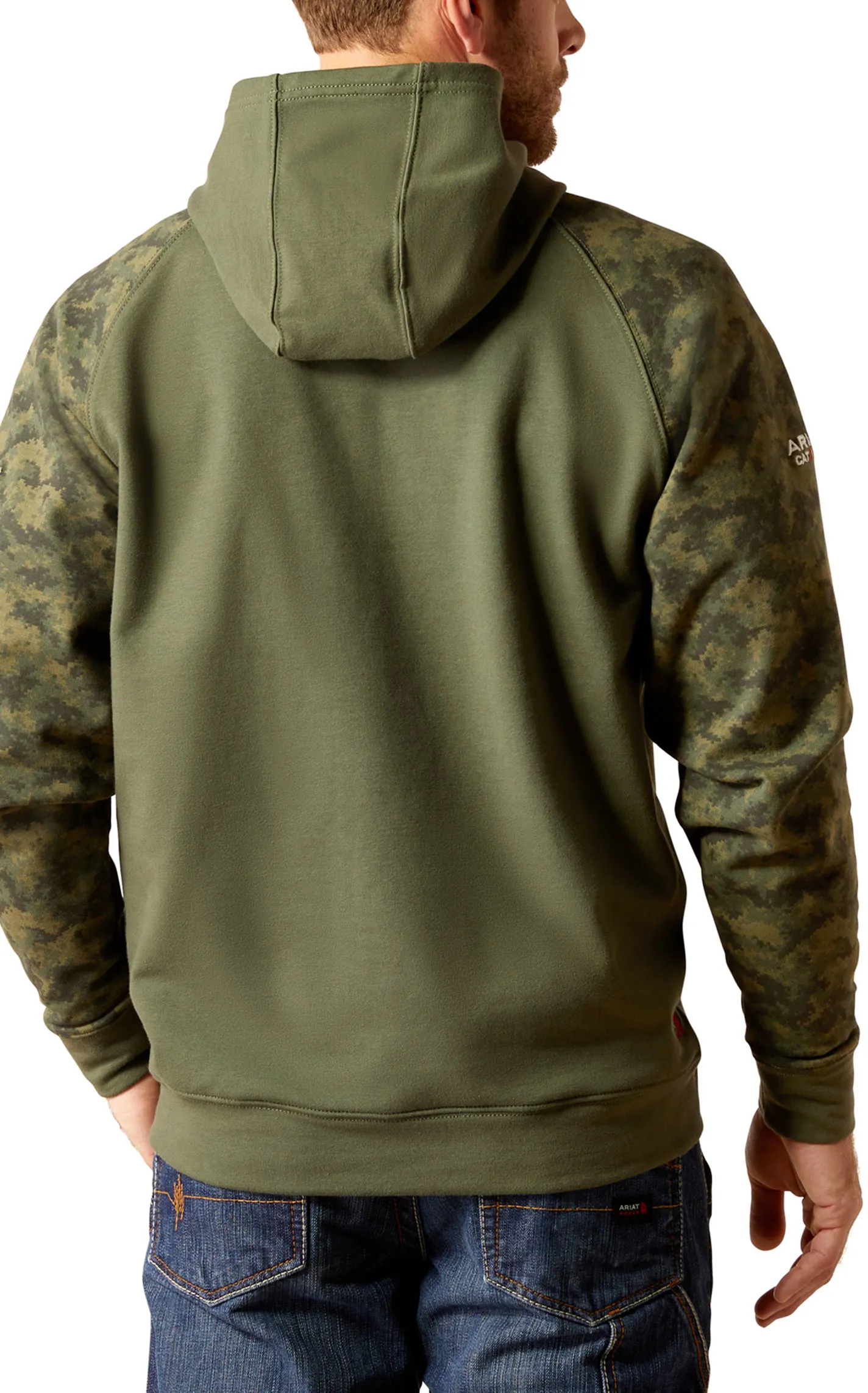 Ariat Men's FR Army Green Camo Digi DuraStretch Patriot Work Hoodie