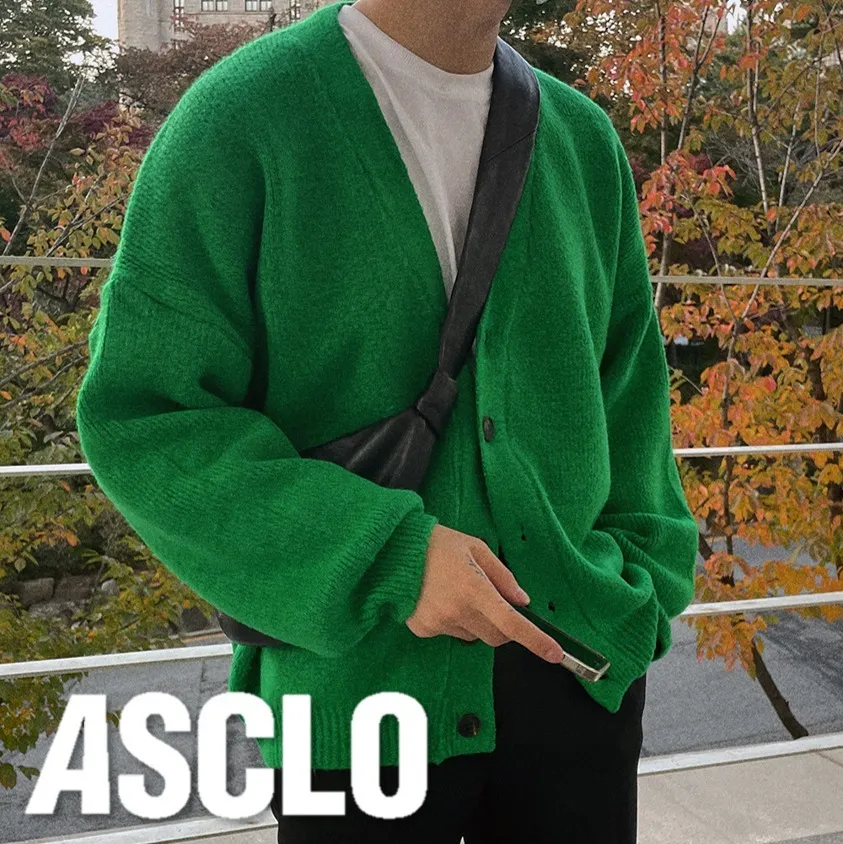 ASCLO  |Unisex Street Style Long Sleeves Plain Oversized Sweaters