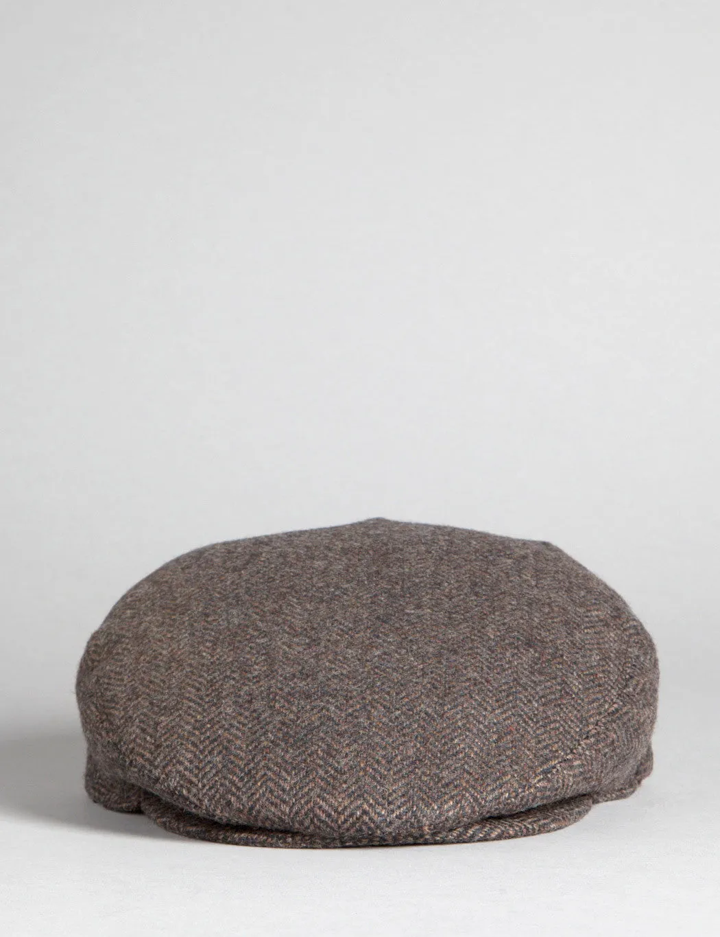 Bailey Lord Herringbone Flat Cap - Brown/Black