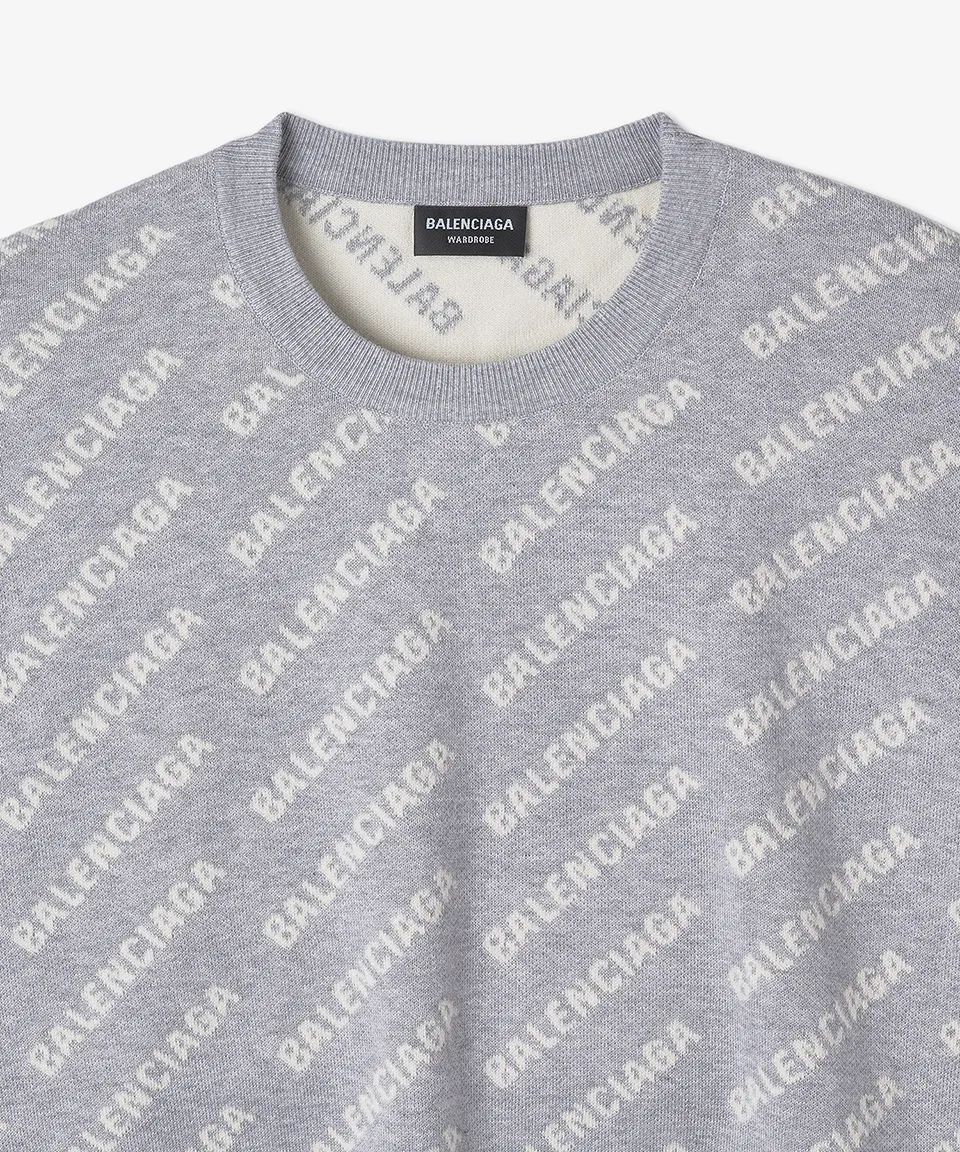 BALENCIAGA  |Crew Neck Street Style Long Sleeves Plain Logo Luxury