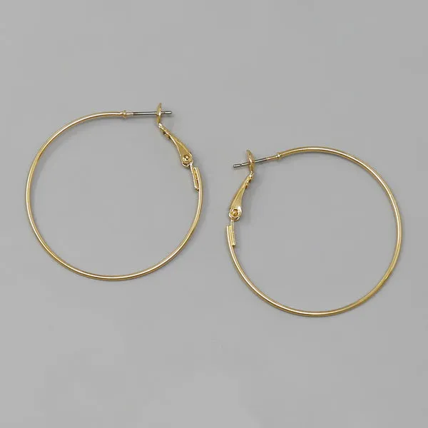 Basic Metal Hoop Earrings