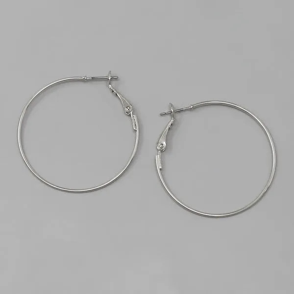 Basic Metal Hoop Earrings