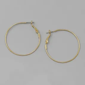 Basic Metal Hoop Earrings