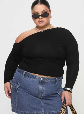 Beller Long Sleeve Top Black Curve