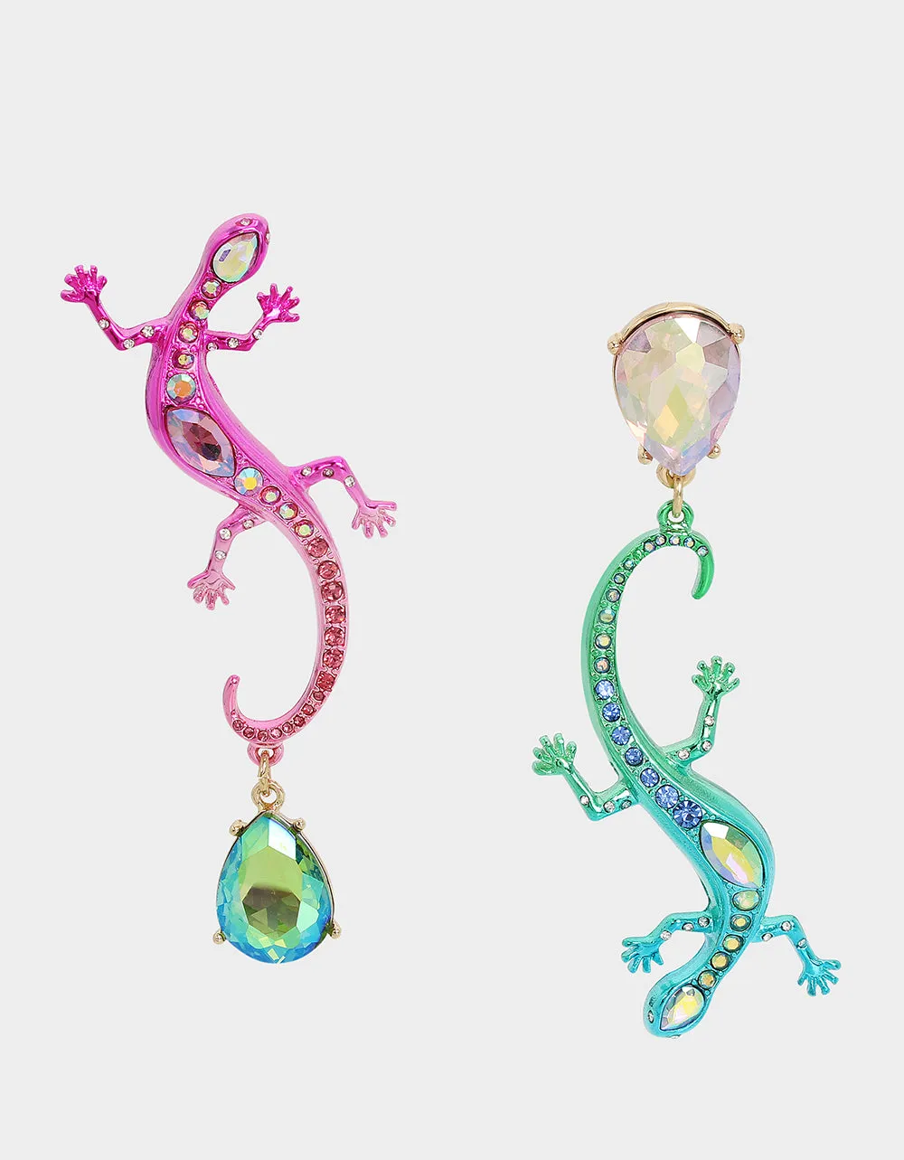 BETSEYS PARADISE LIZARD DROP EARRINGS MULTI