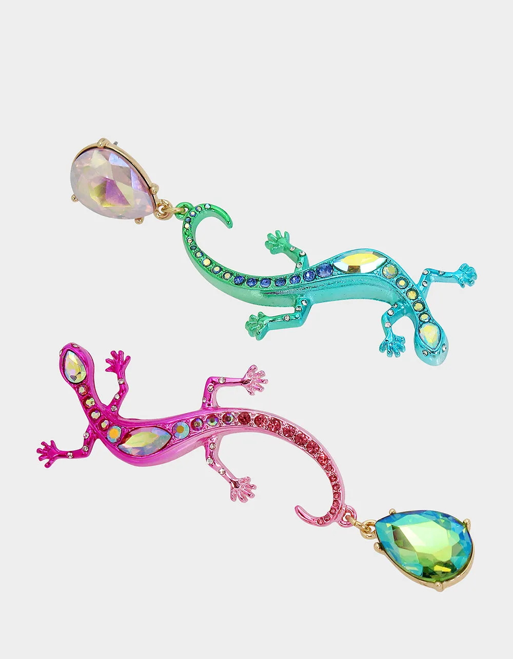 BETSEYS PARADISE LIZARD DROP EARRINGS MULTI