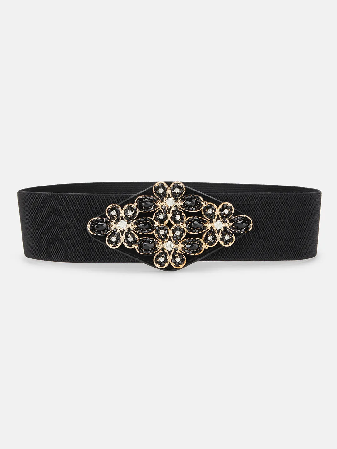 Black Crystal Studded Belt