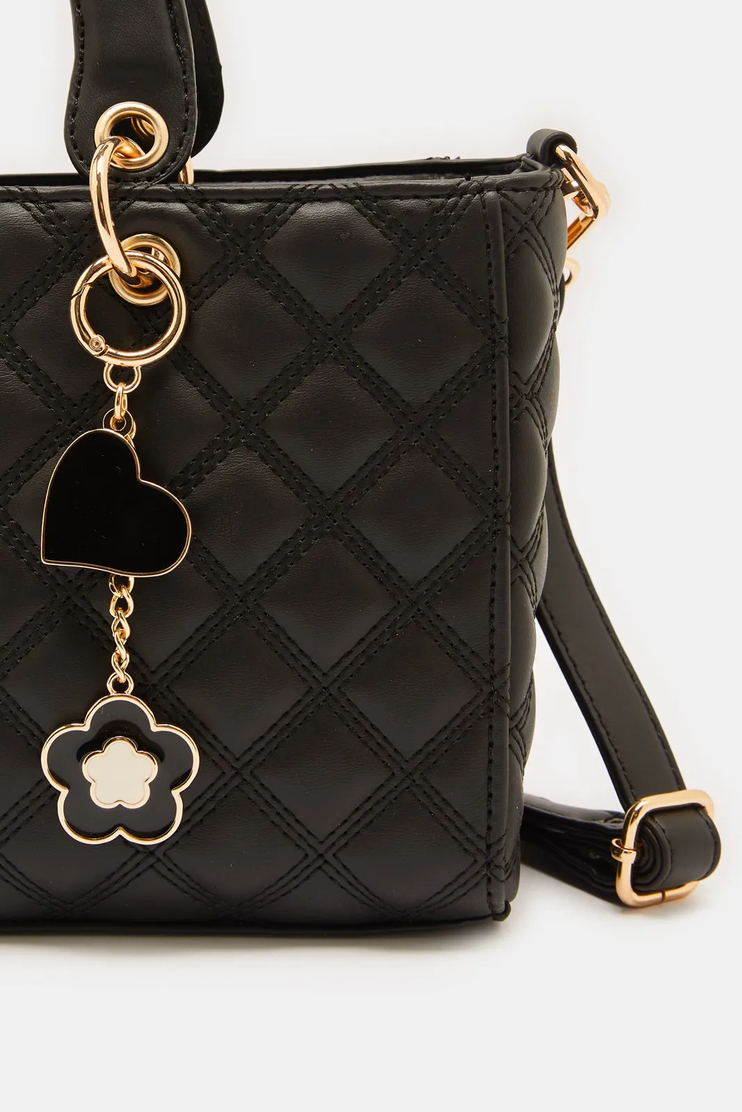 Black Quilted Day Bag