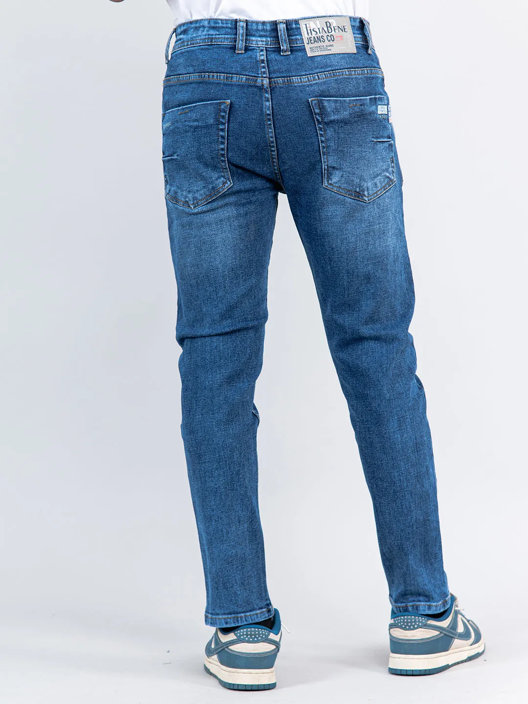 Blue Ankle Fit Denim Jeans