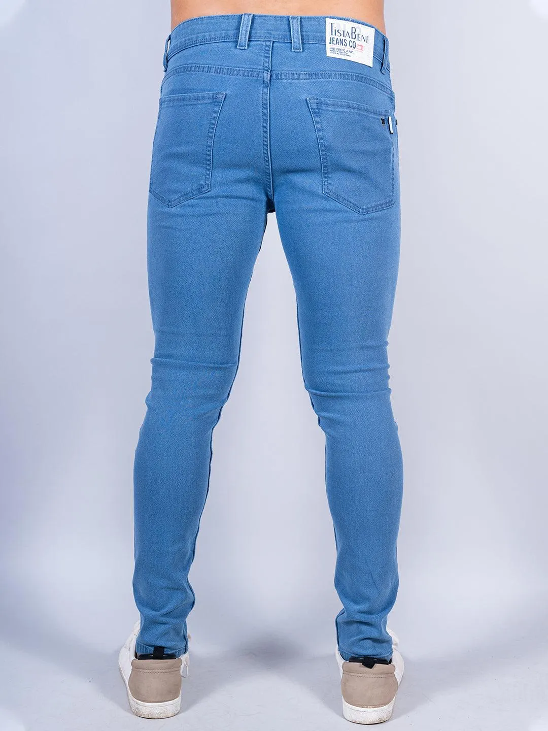 Blue Skinny Ankle Mens Jeans