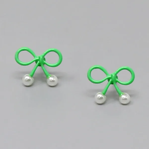 Bow Ribbon Stud Earrings