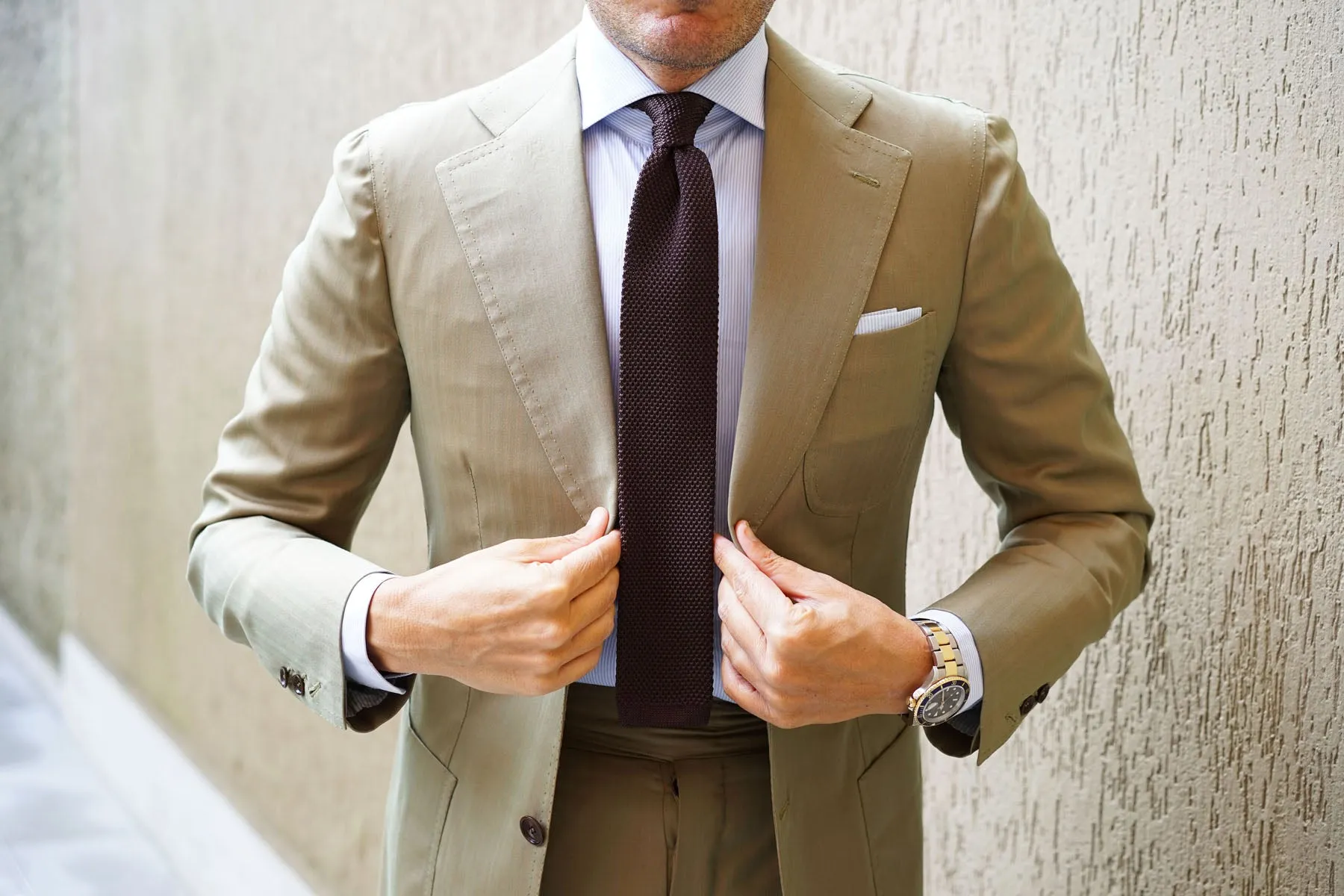 Brown Knitted Tie