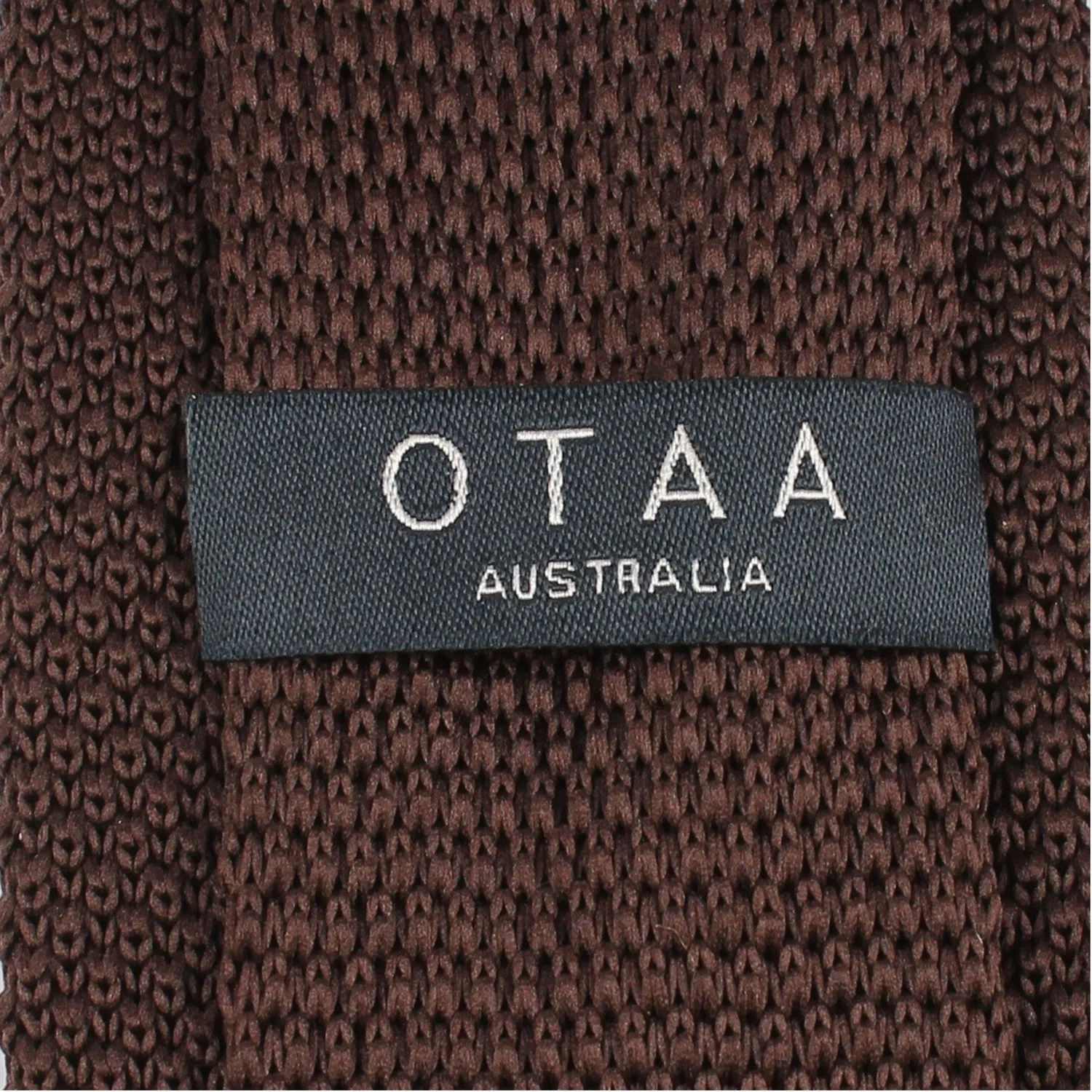 Brown Knitted Tie