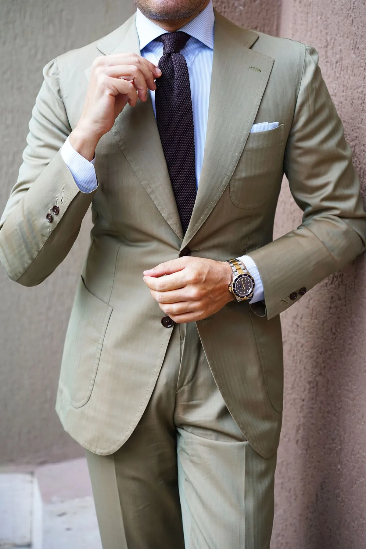 Brown Knitted Tie