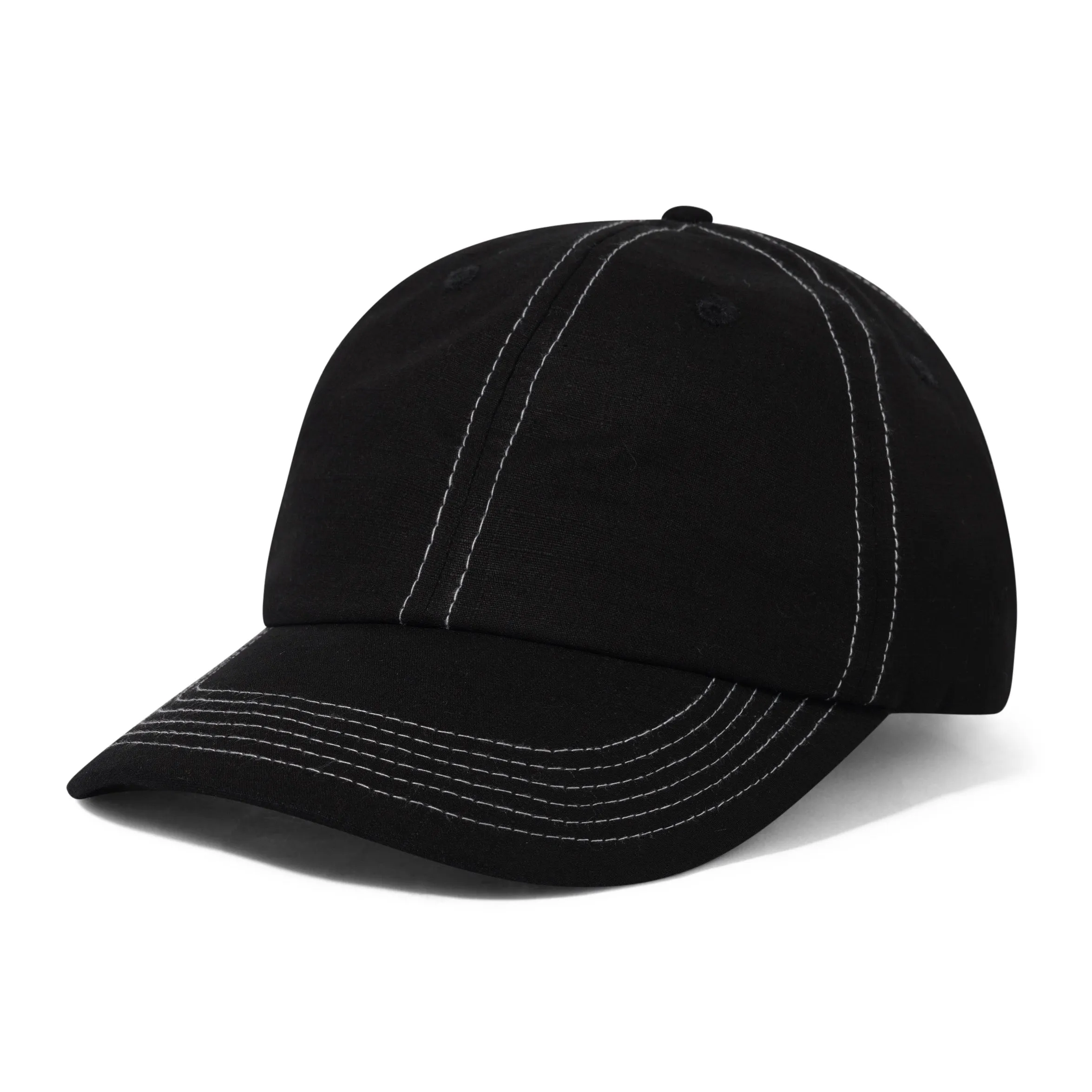 Butter Goods Washed Ripstop 6 Panel Cap Black