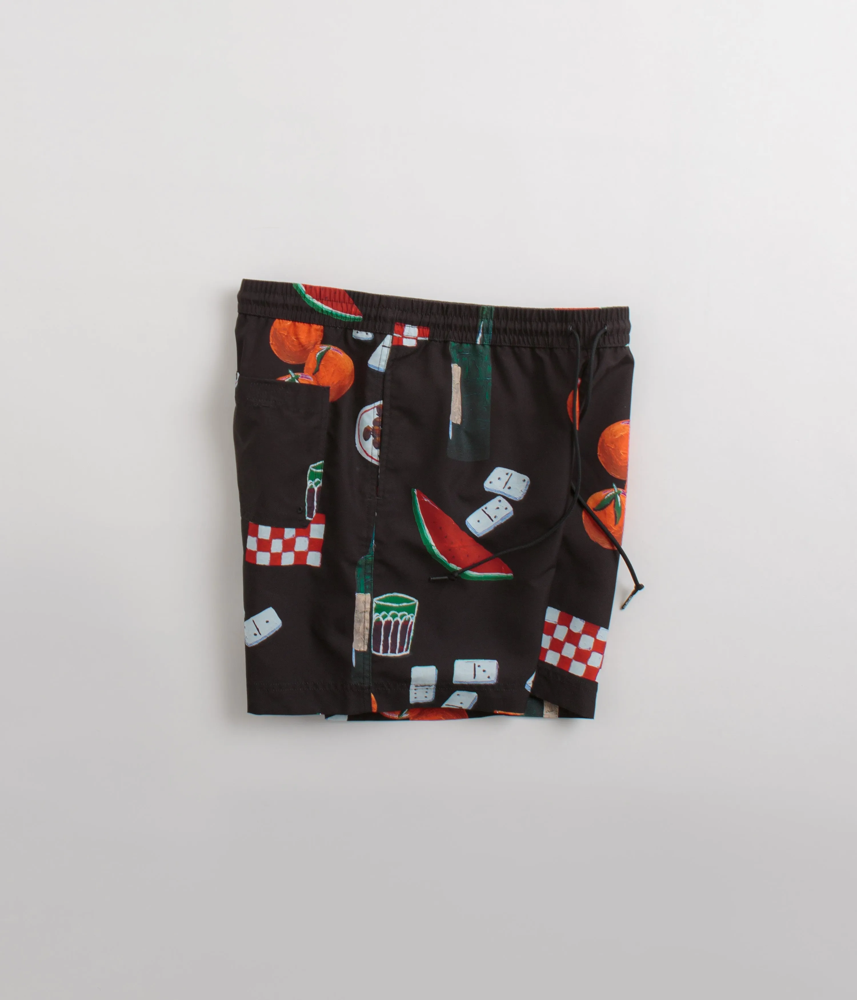 Carhartt Slater Swim Trunks - Isis Maria Dinner Print / Black