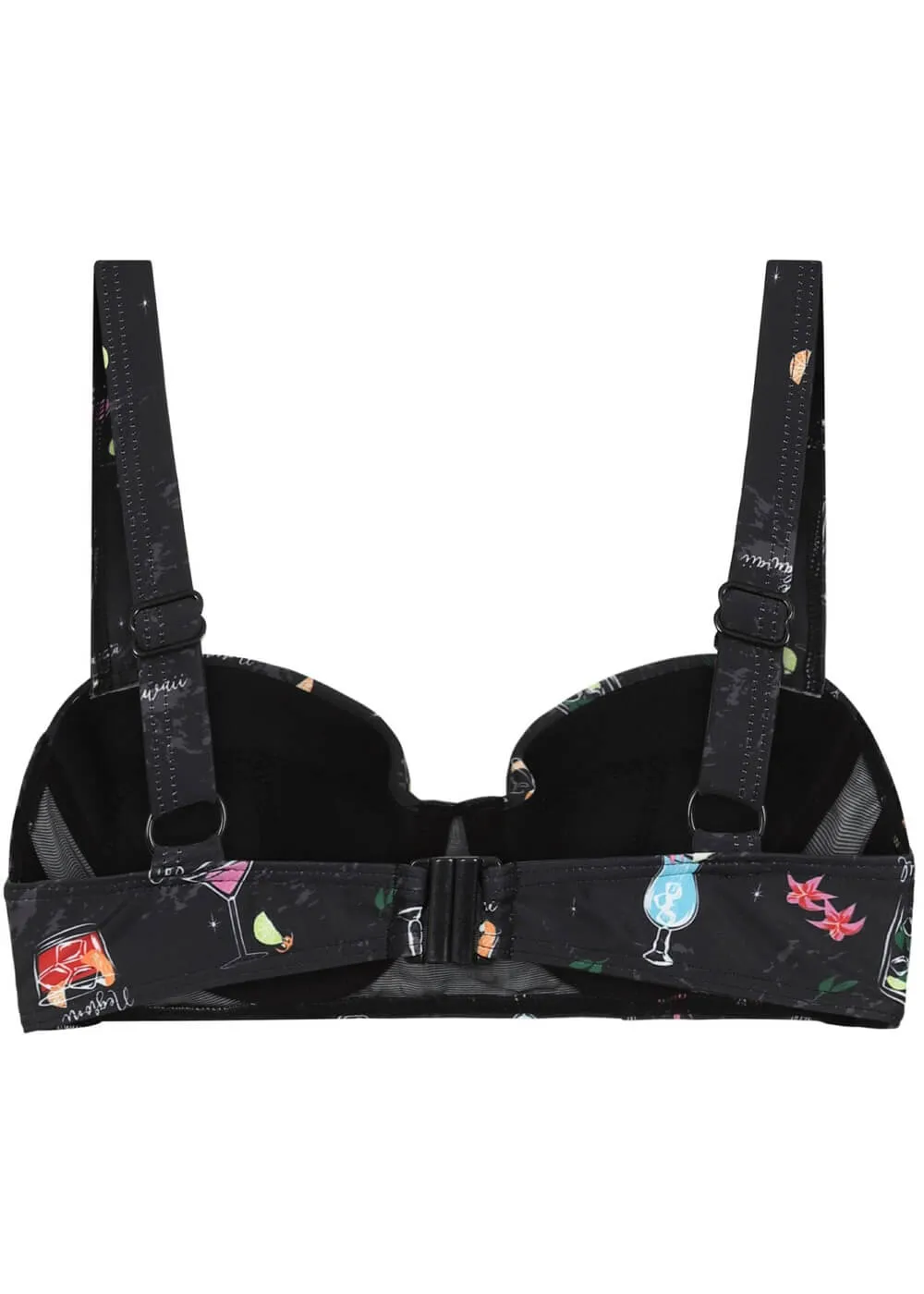 Collectif Cocktail Menu 50's Bikini Top Black