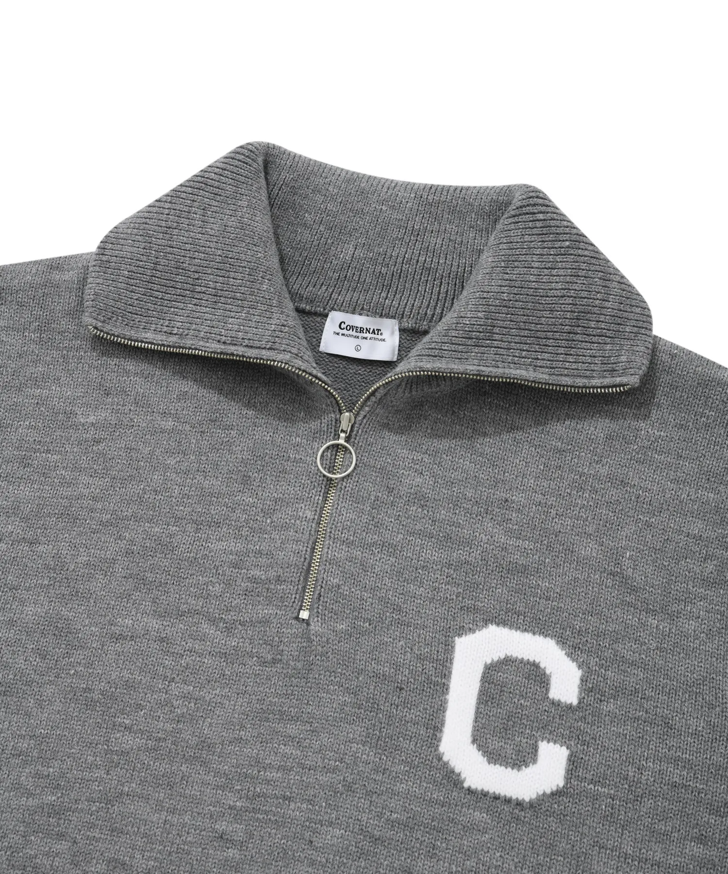 COVERNAT  |[COVERNAT]★C Logo Half Zip Up Knit