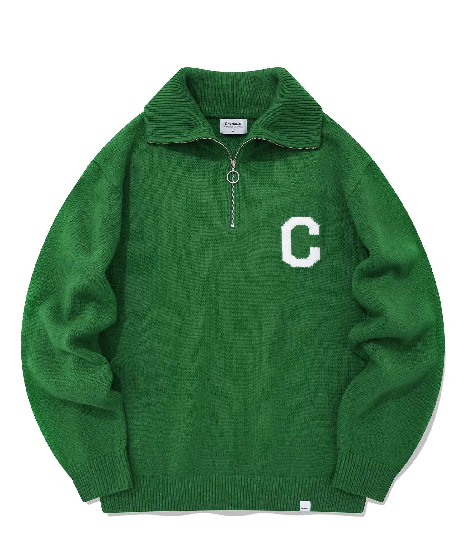 COVERNAT  |[COVERNAT]★C Logo Half Zip Up Knit