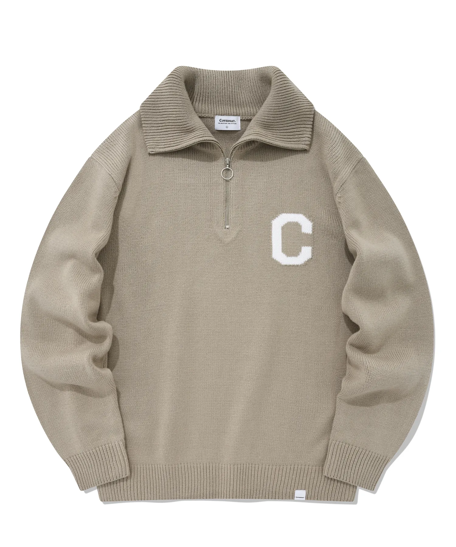 COVERNAT  |[COVERNAT]★C Logo Half Zip Up Knit