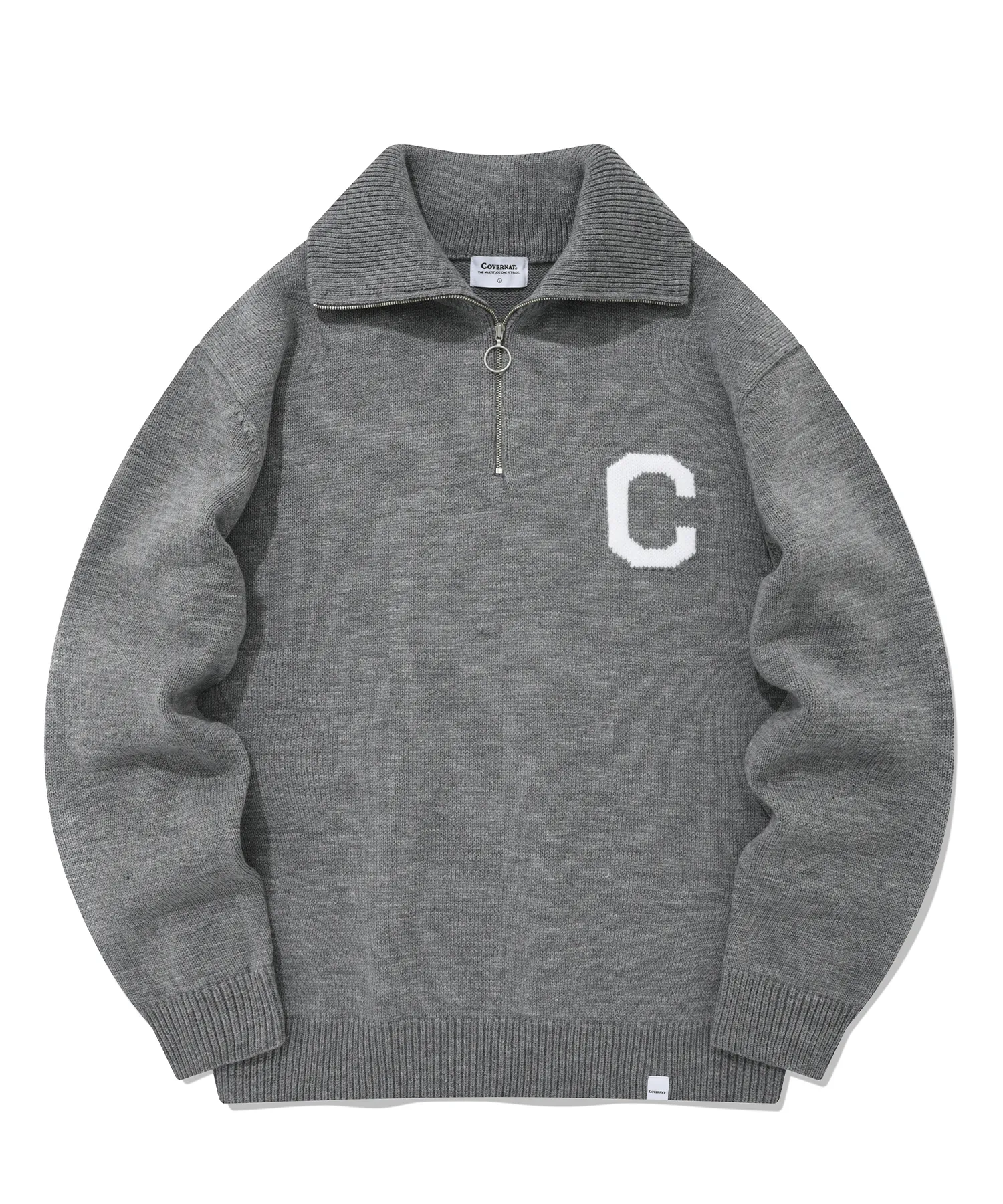 COVERNAT  |[COVERNAT]★C Logo Half Zip Up Knit