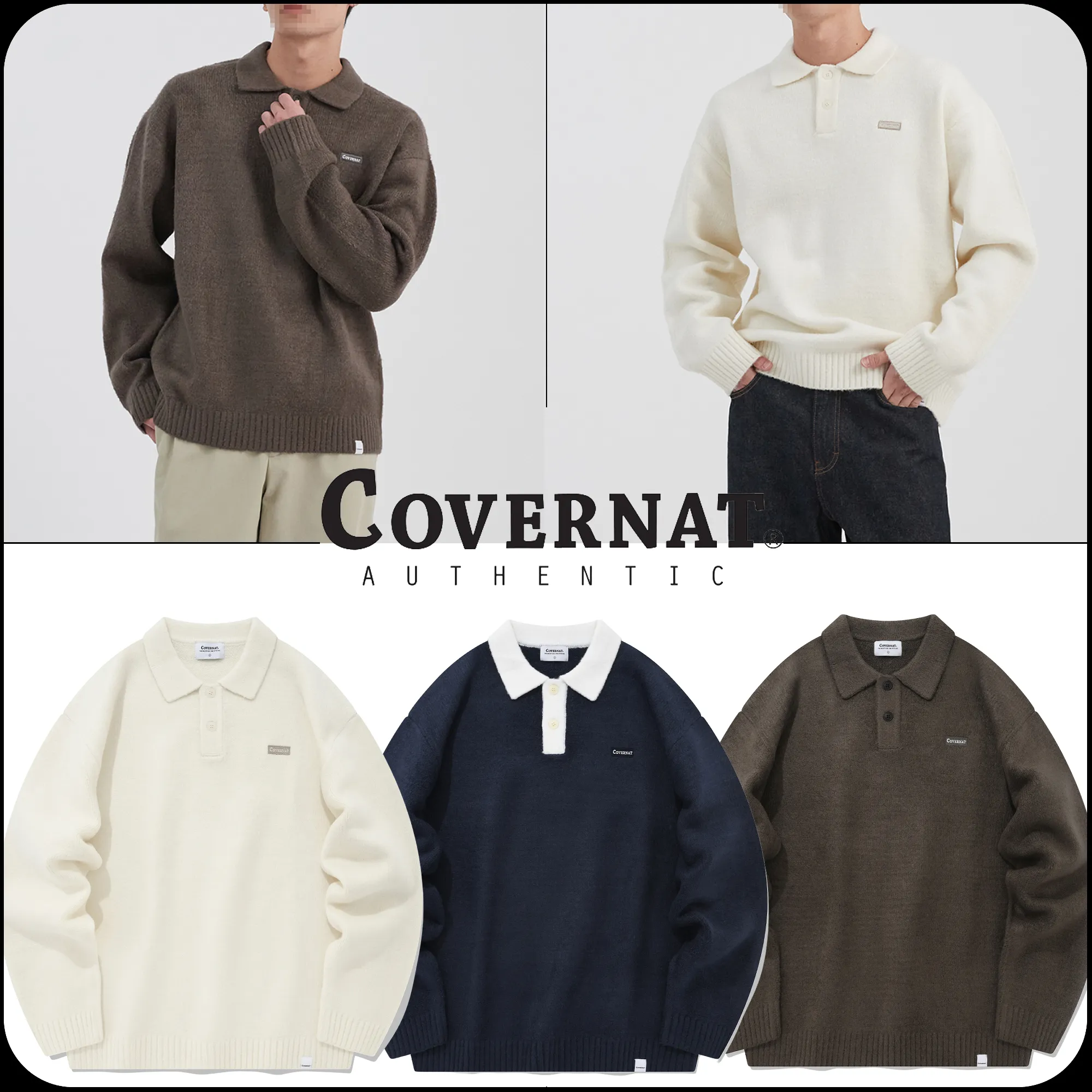 COVERNAT  |[COVERNAT]★mohair collar knit