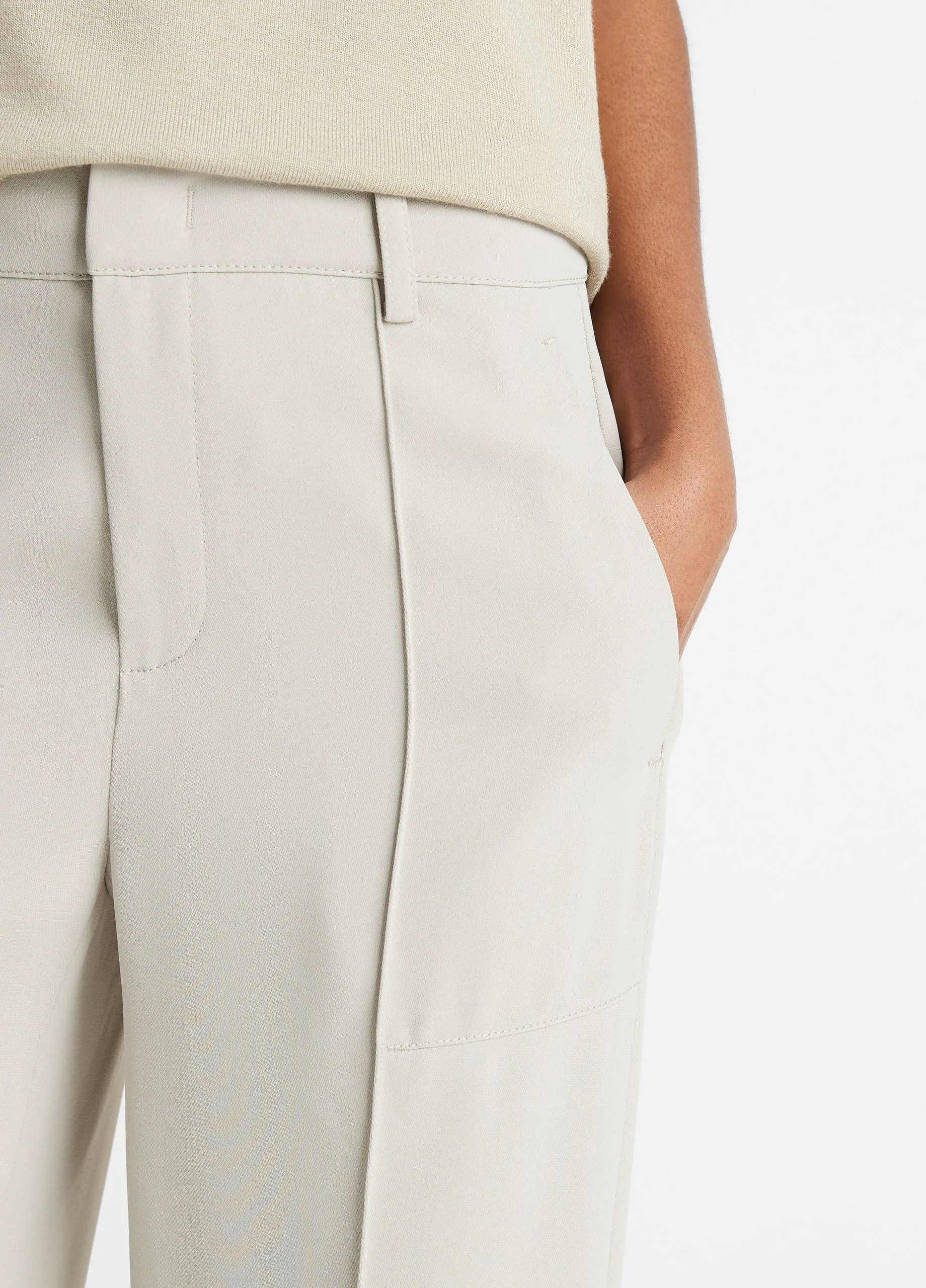 Crepe Wide-Leg Utility Pant