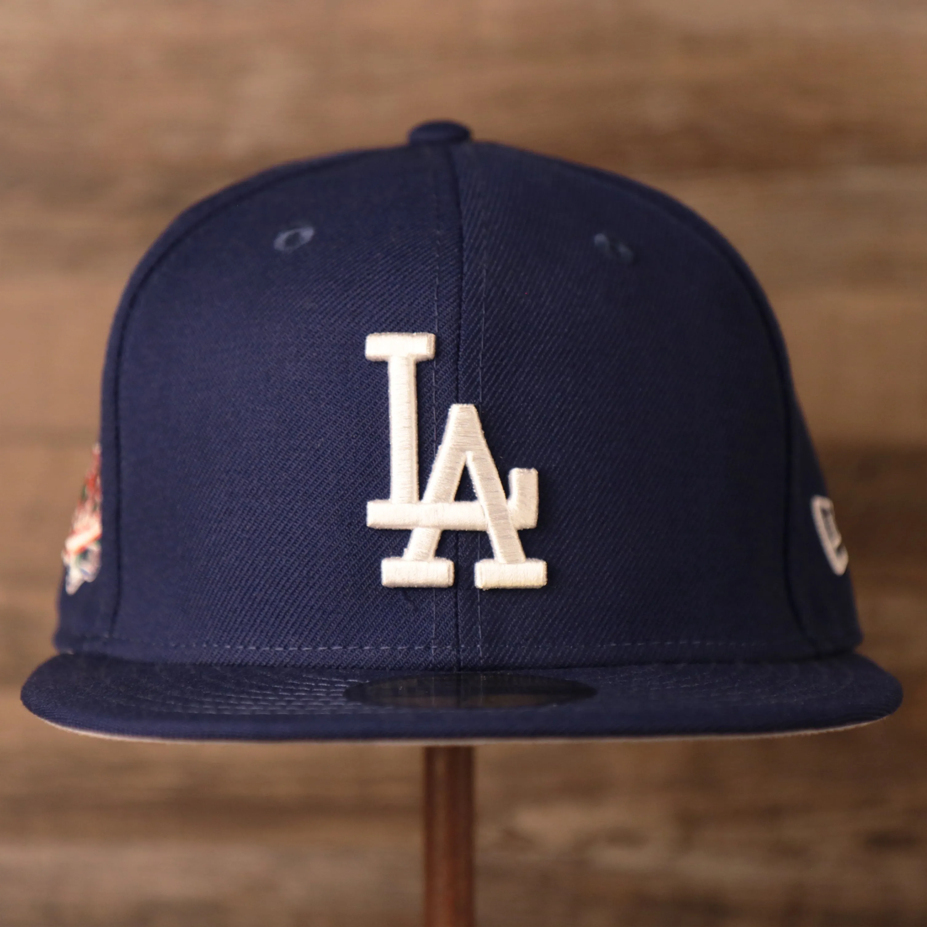 Dodgers Grey Bottom Fitted Cap | Los Angeles Dodgers 1988 World series Side Patch Gray Underbrim Fitted Hat