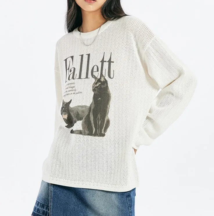 Fallett  |Crew Neck Unisex Street Style U-Neck Long Sleeves Plain Logo