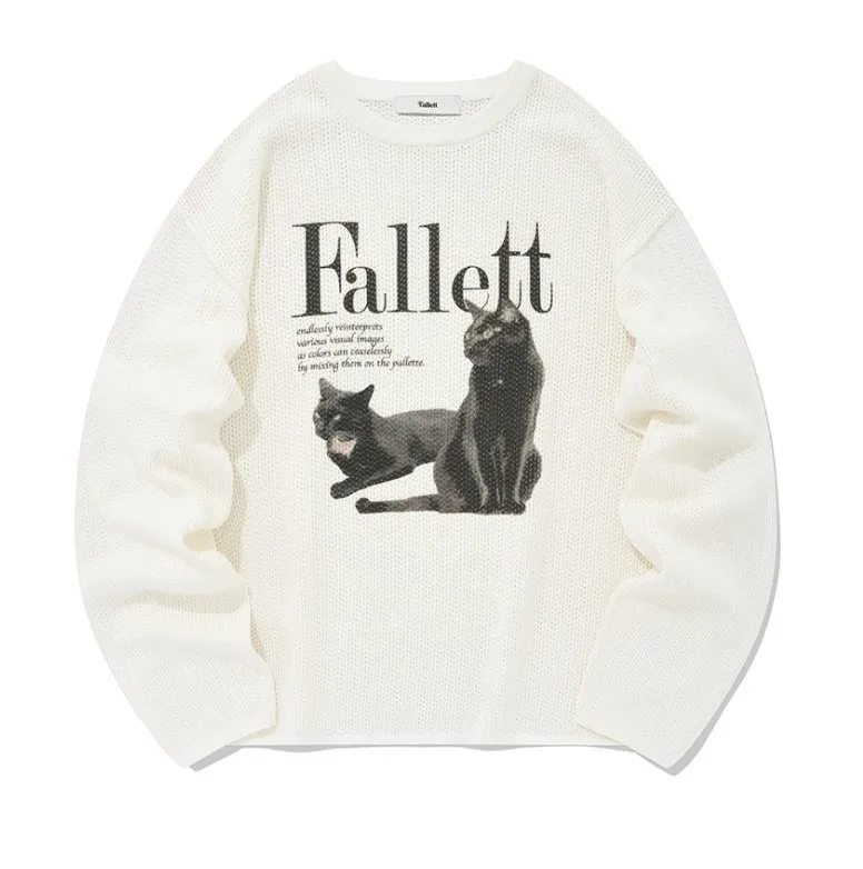 Fallett  |Crew Neck Unisex Street Style U-Neck Long Sleeves Plain Logo