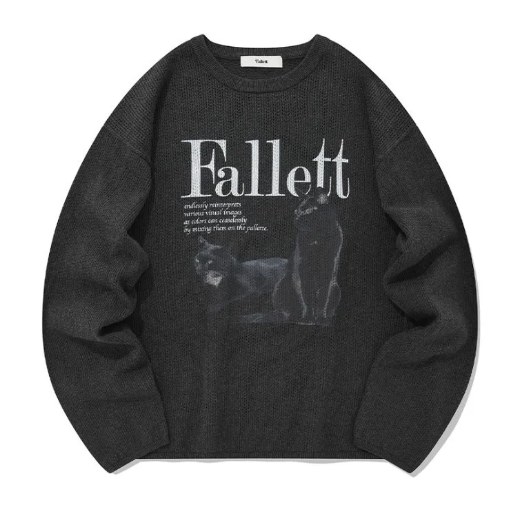 Fallett  |Crew Neck Unisex Street Style U-Neck Long Sleeves Plain Logo