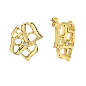 Flower Luna Earring Gold